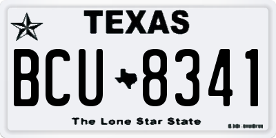 TX license plate BCU8341