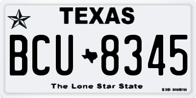 TX license plate BCU8345