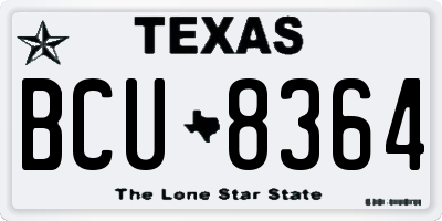 TX license plate BCU8364