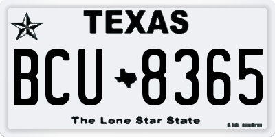 TX license plate BCU8365