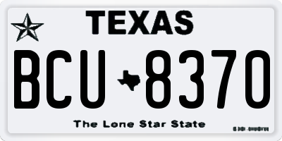 TX license plate BCU8370