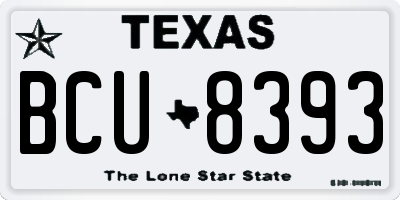 TX license plate BCU8393