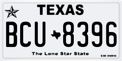 TX license plate BCU8396