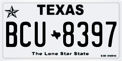 TX license plate BCU8397
