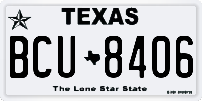 TX license plate BCU8406