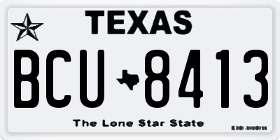 TX license plate BCU8413