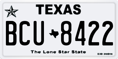TX license plate BCU8422