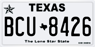 TX license plate BCU8426