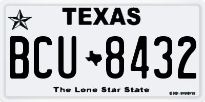 TX license plate BCU8432