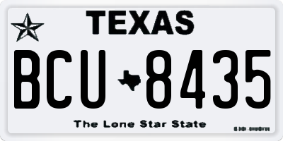 TX license plate BCU8435