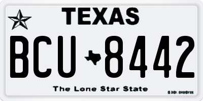 TX license plate BCU8442