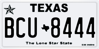 TX license plate BCU8444