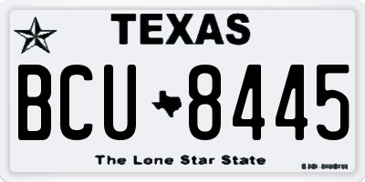 TX license plate BCU8445