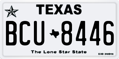 TX license plate BCU8446