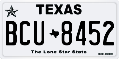 TX license plate BCU8452