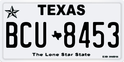 TX license plate BCU8453