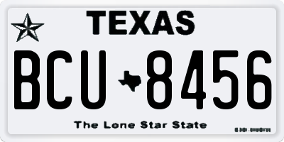 TX license plate BCU8456