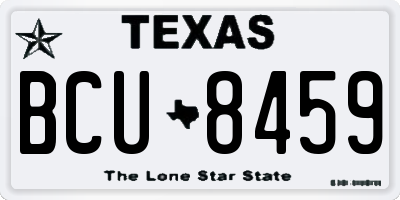 TX license plate BCU8459