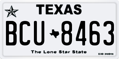TX license plate BCU8463