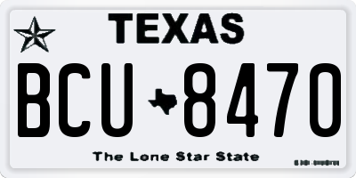 TX license plate BCU8470
