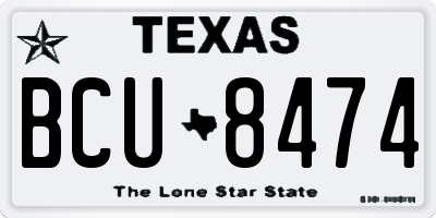 TX license plate BCU8474