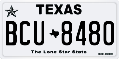 TX license plate BCU8480