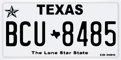 TX license plate BCU8485