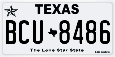 TX license plate BCU8486