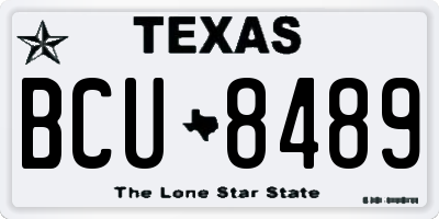 TX license plate BCU8489