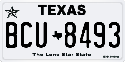 TX license plate BCU8493