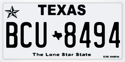 TX license plate BCU8494