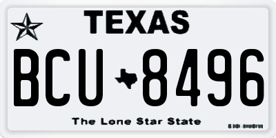 TX license plate BCU8496