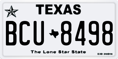 TX license plate BCU8498