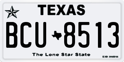 TX license plate BCU8513