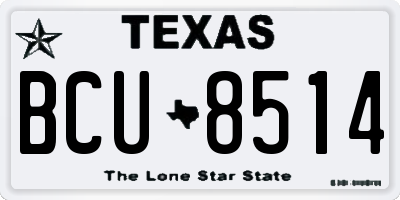 TX license plate BCU8514