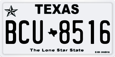 TX license plate BCU8516