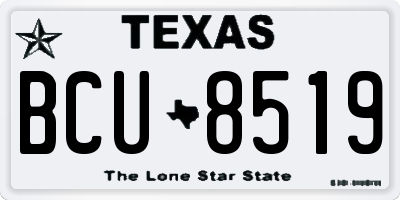 TX license plate BCU8519