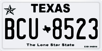 TX license plate BCU8523