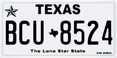 TX license plate BCU8524