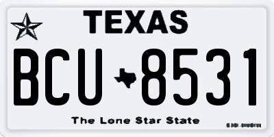 TX license plate BCU8531