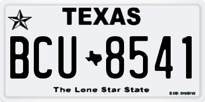 TX license plate BCU8541