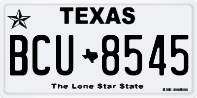 TX license plate BCU8545