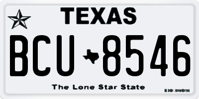 TX license plate BCU8546