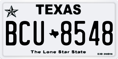 TX license plate BCU8548