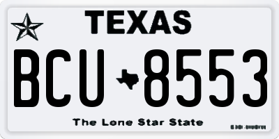 TX license plate BCU8553