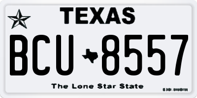 TX license plate BCU8557