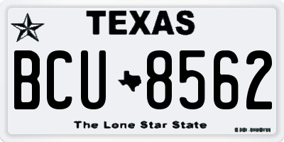 TX license plate BCU8562