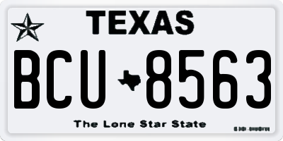 TX license plate BCU8563