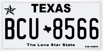 TX license plate BCU8566