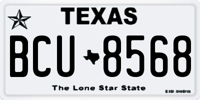 TX license plate BCU8568
